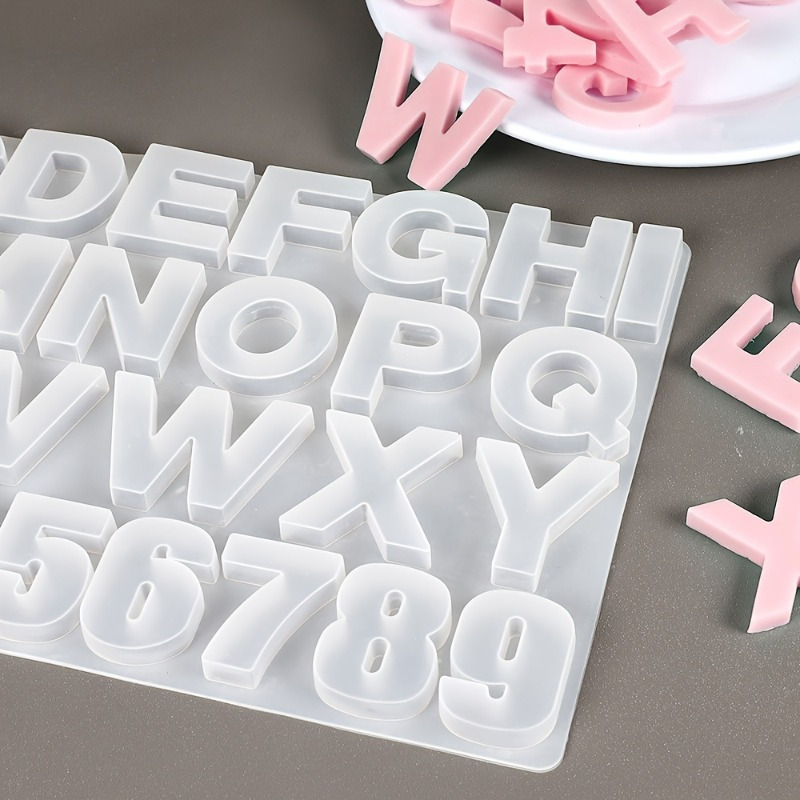 Resin Art Alphabet - Letter A To Z Pendants Silicone