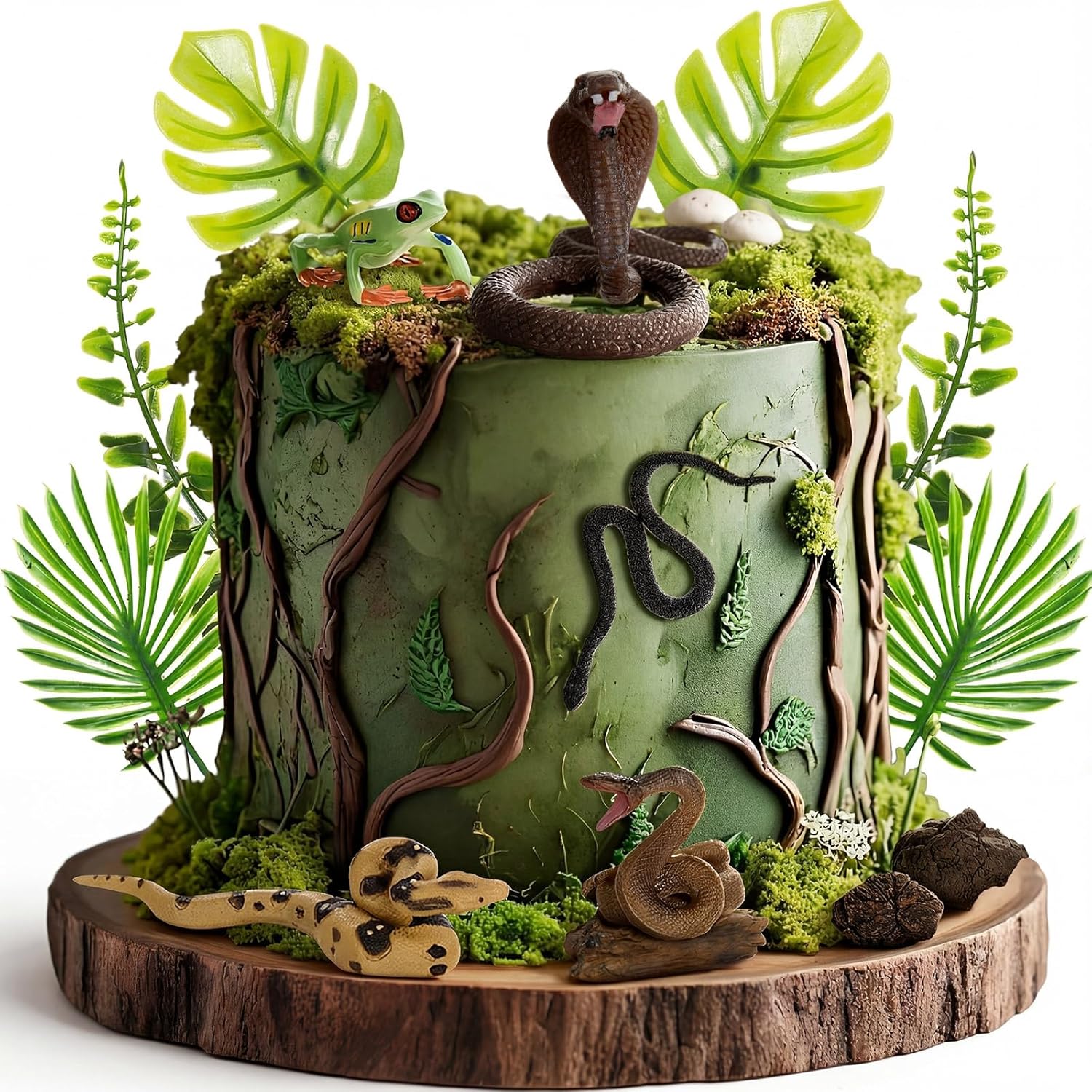 Resin Art Tree - 19 Pcs Snake Cake Toppers Decorations