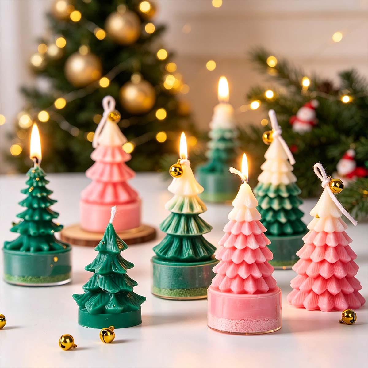Xmas Resin Art - 3D Christmas Tree Silicone Candle Mold