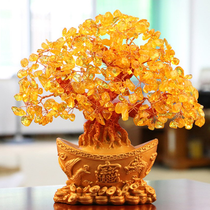 Lucky Money Tree Chinese Gold  - đánh giá và giá Resin Art Tree
