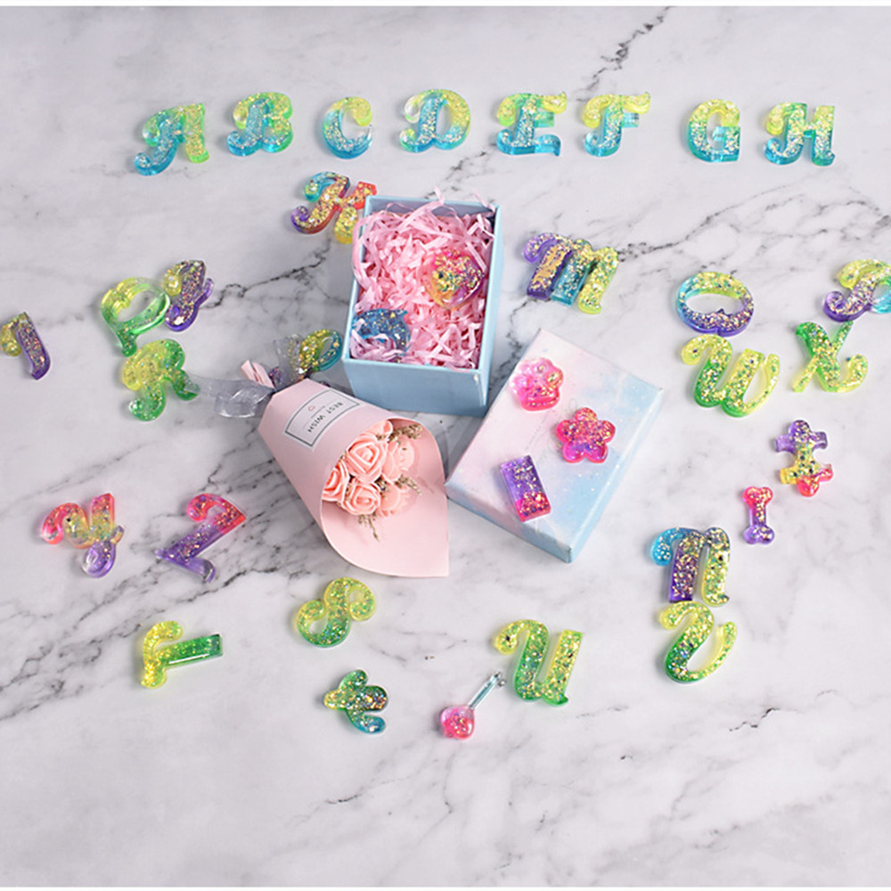 Alphabet Epoxy Resin Silicone  - đánh giá và giá Resin Art Alphabet