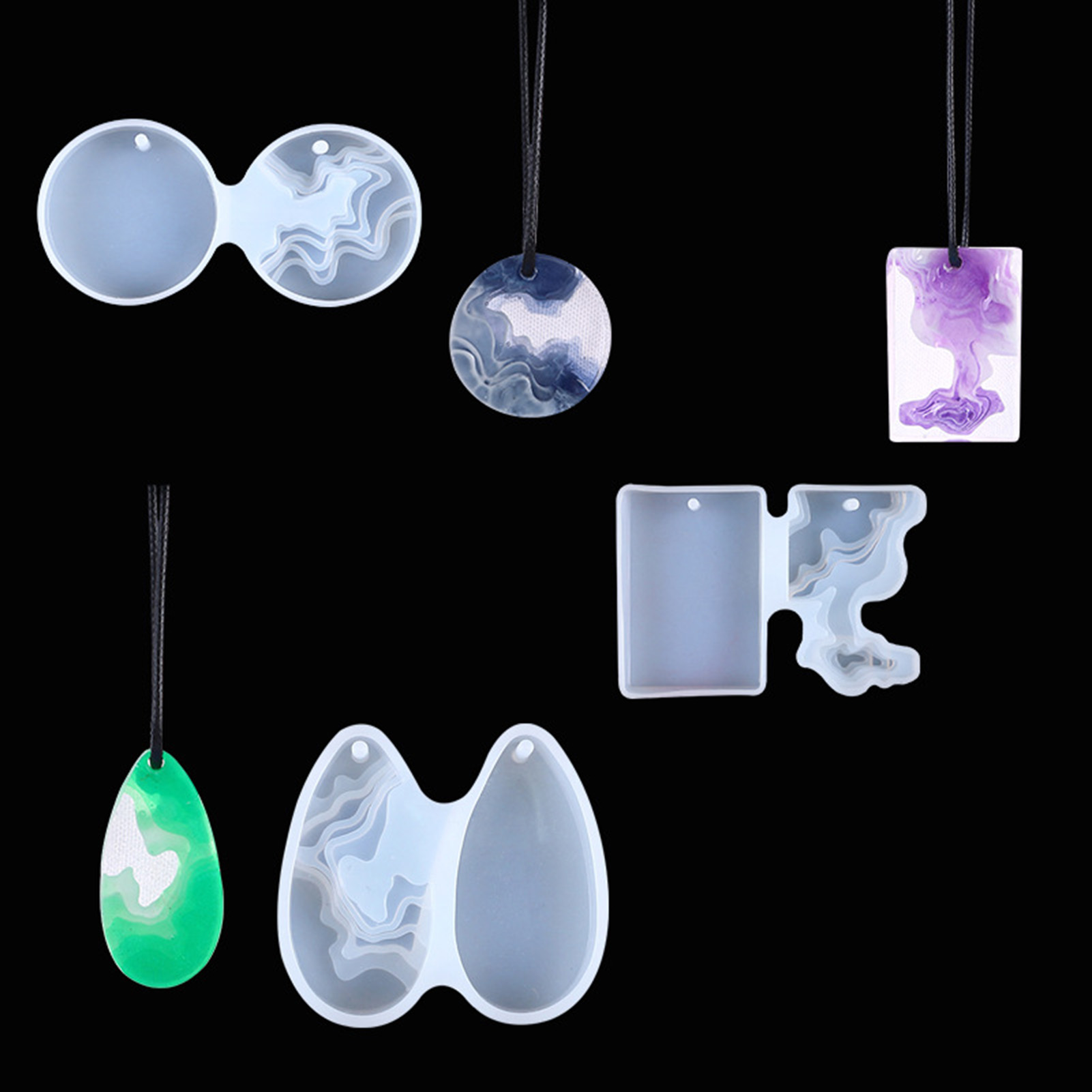 3pcs DIY Crystal Mold Set Roun - đánh giá và giá Resin Art Geode