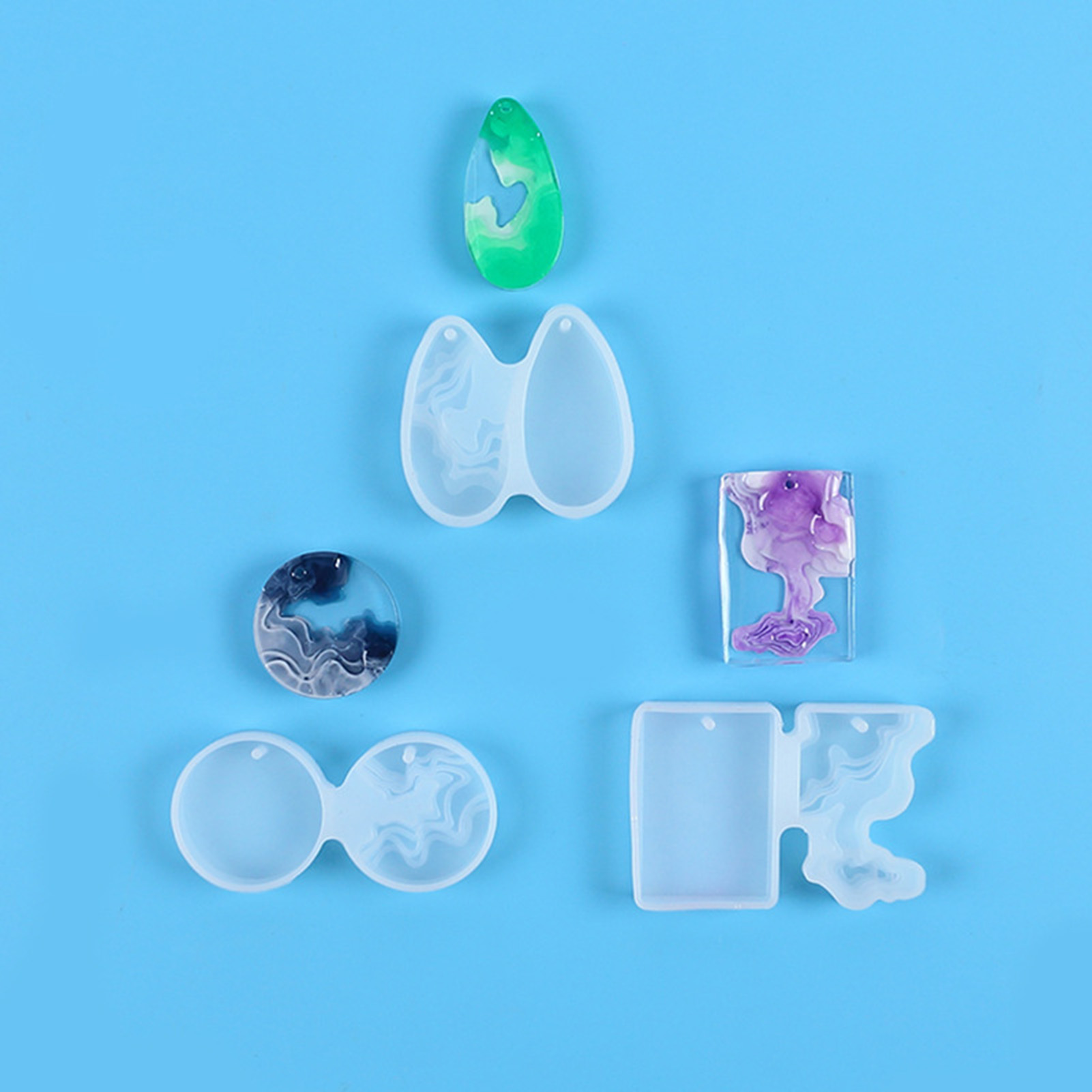 3pcs DIY Crystal Mold Set Roun - đánh giá và giá Resin Art Geode