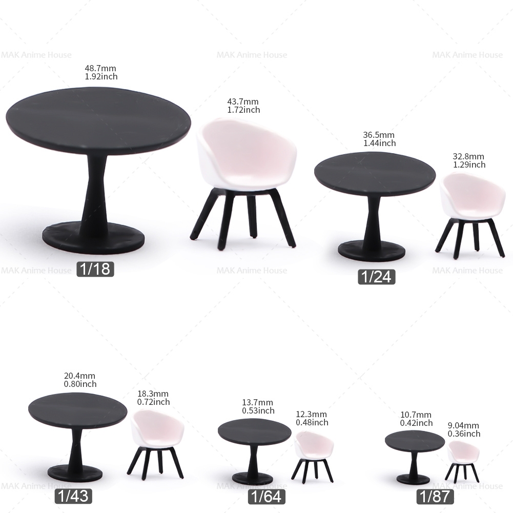 Miniatures Figures 1/87 1/64 1 - đánh giá và giá Resin Art Coffee Table