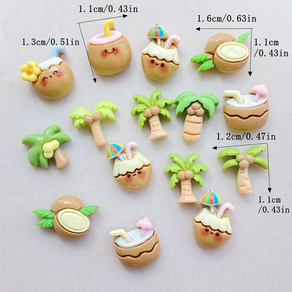 20Pcs Cute Cartoon Coconut Dri - đánh giá và giá Resin Art Tree