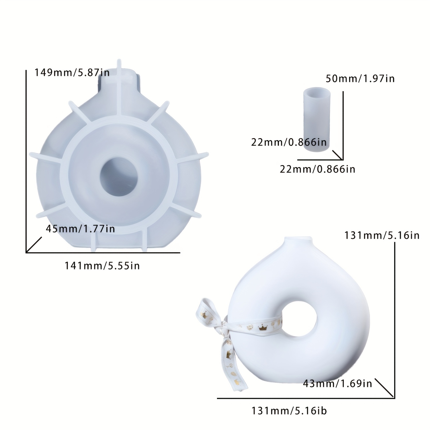 1 DIY Round Vase Silicone Moul - đánh giá và giá Resin Art Equipment