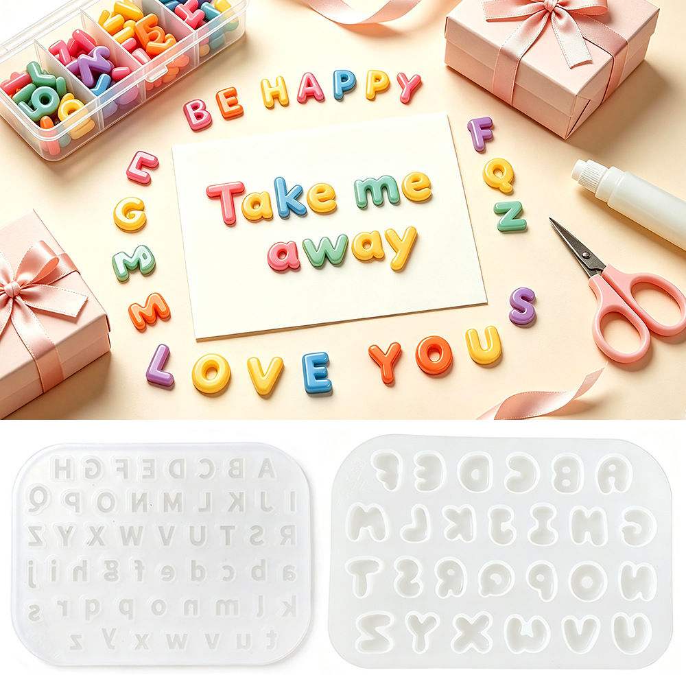 New 26 Mini Alphabet Silicone  - đánh giá và giá Resin Art Alphabet