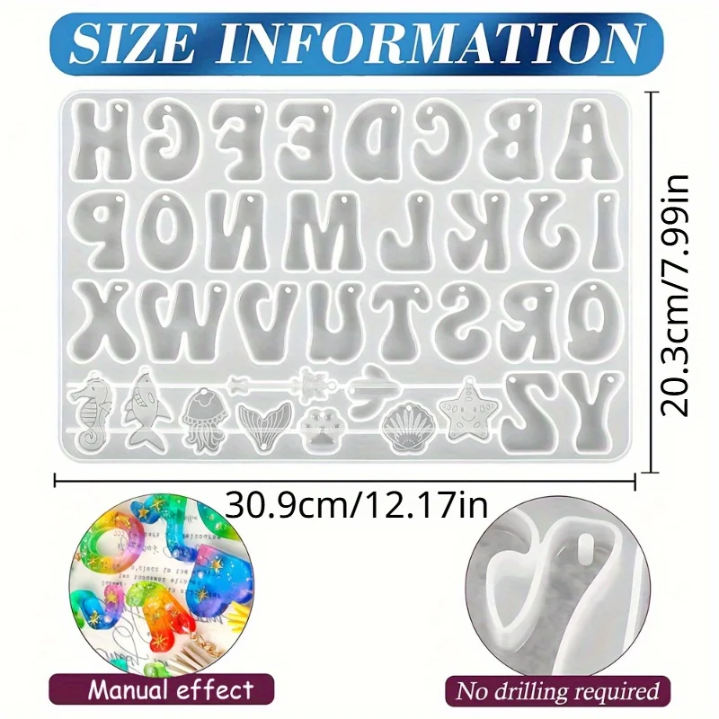 Silicone Resin Casting Molds S - đánh giá và giá Resin Art Alphabet