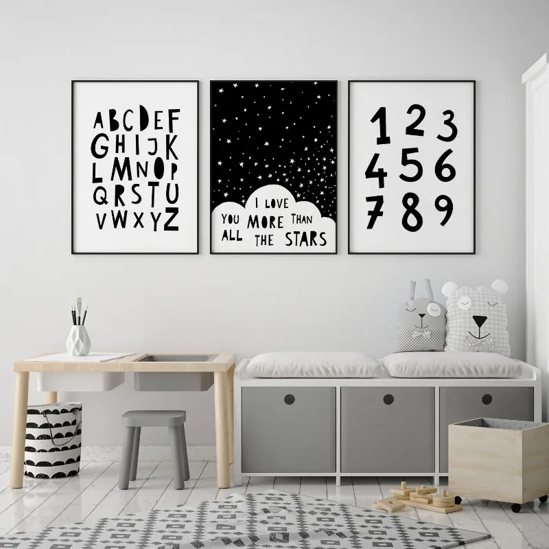 Black and White Alphabet ABC N - đánh giá và giá Resin Art Alphabet