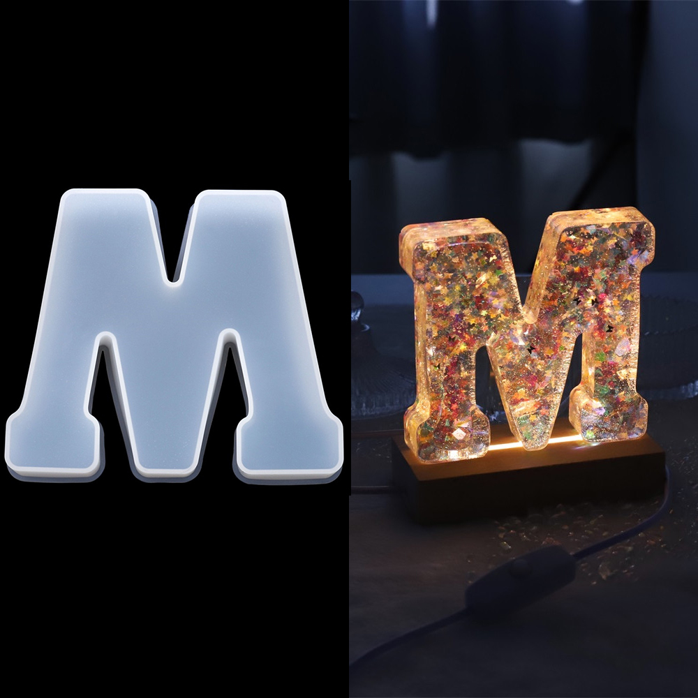 3Sizes A to Z Letter Silicone  - đánh giá và giá Resin Art Alphabet