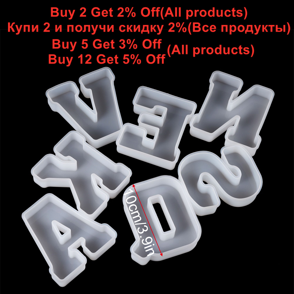 3Sizes A to Z Letter Silicone  - đánh giá và giá Resin Art Alphabet