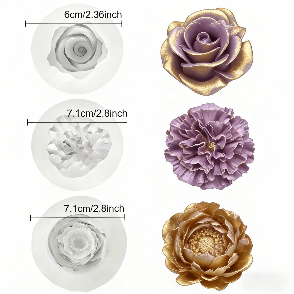 3-Piece Silicone Molds for Ros - đánh giá và giá Resin Art Design For Wedding