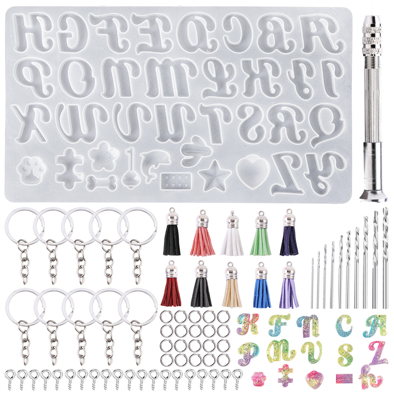 Alphabet Keychain Molds Alphab - đánh giá và giá Resin Art Alphabet