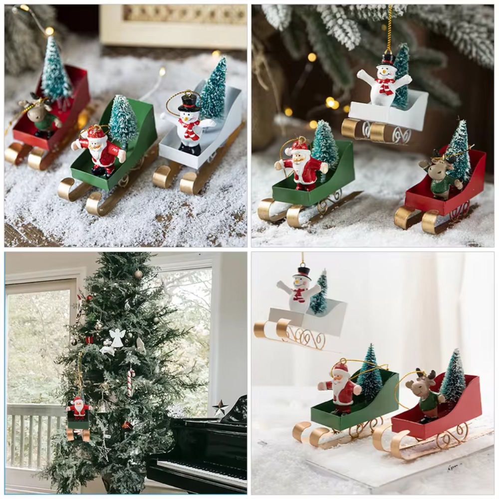 Nordic Xmas Tree Sled Pendant  - đánh giá và giá Xmas Resin Art