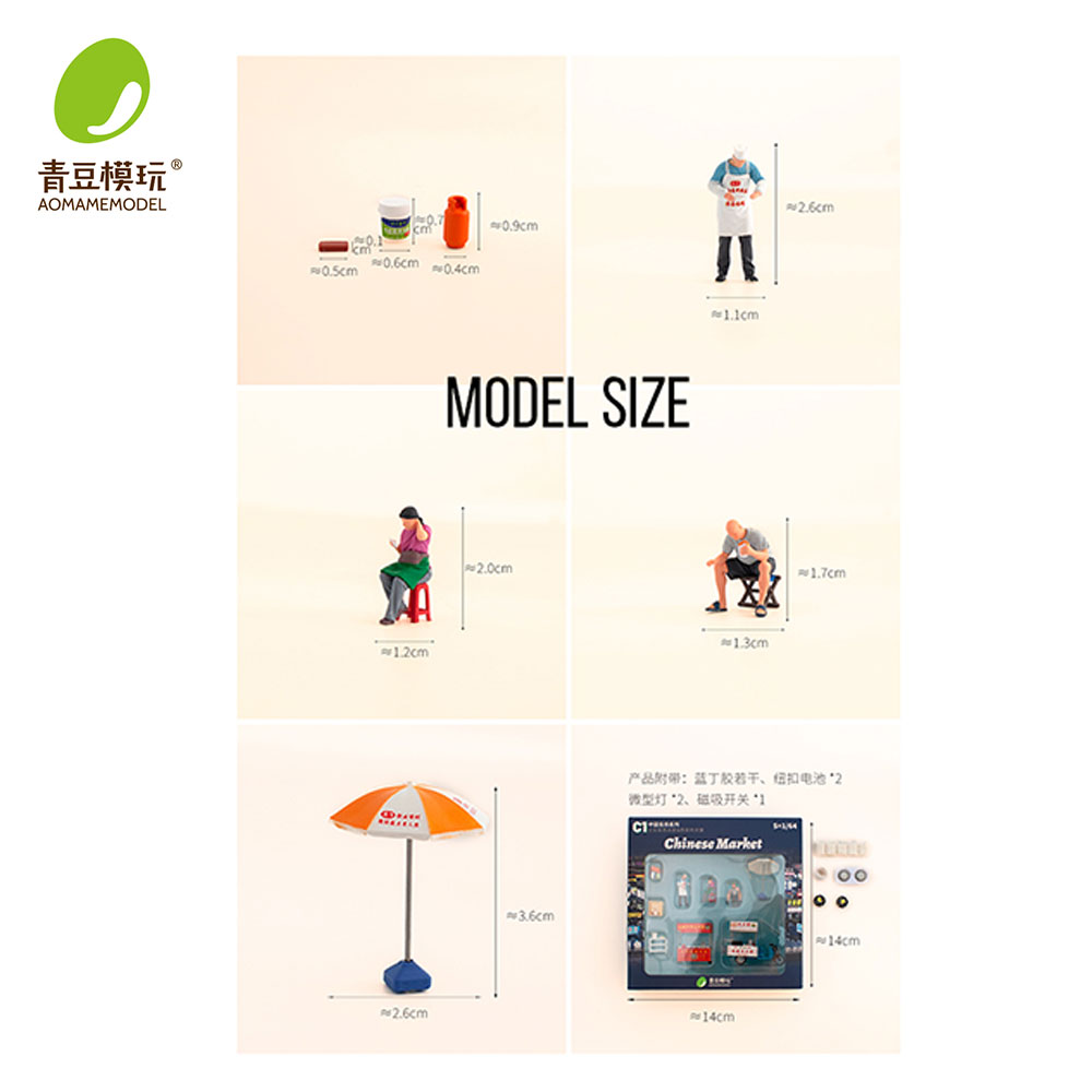 1/64 Night market s Model Kit- - đánh giá và giá Resin Art Set