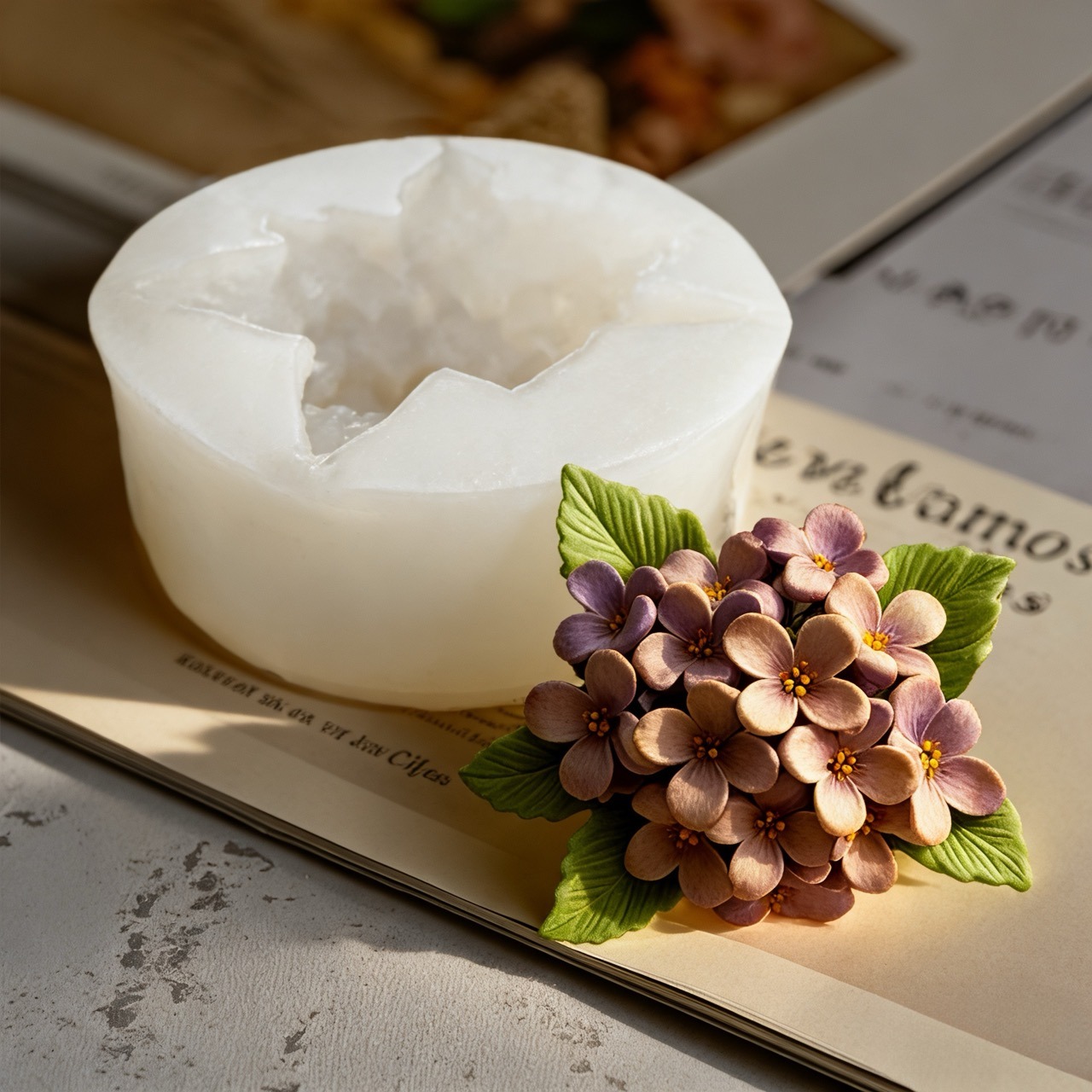 2-Piece 3D Rose and Lilac Sili - đánh giá và giá Resin Art Design For Wedding