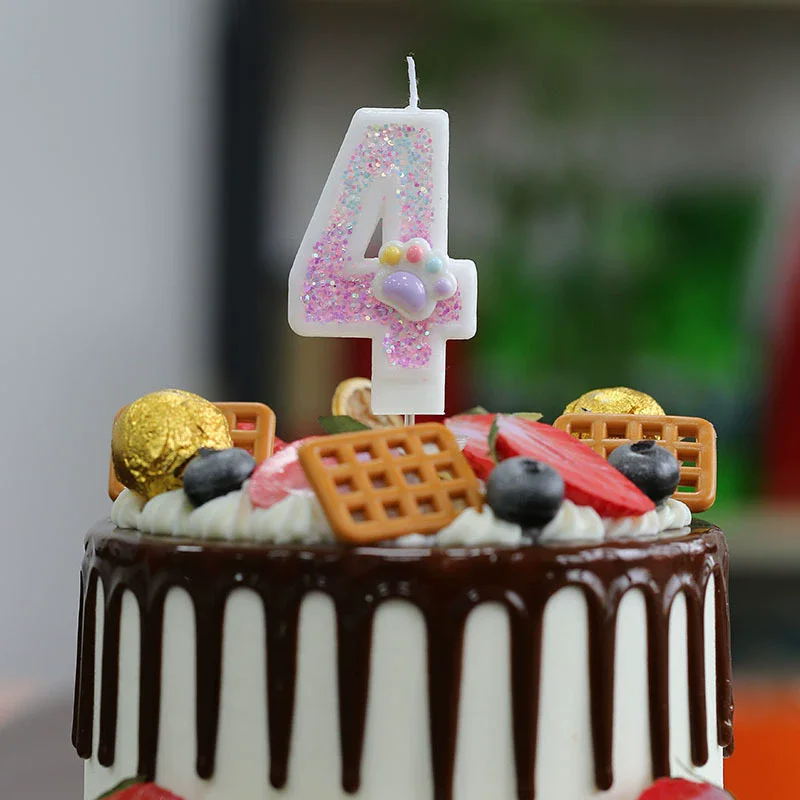 Creative Cute Cat Paw Cake Num - đánh giá và giá Resin Art Alphabet