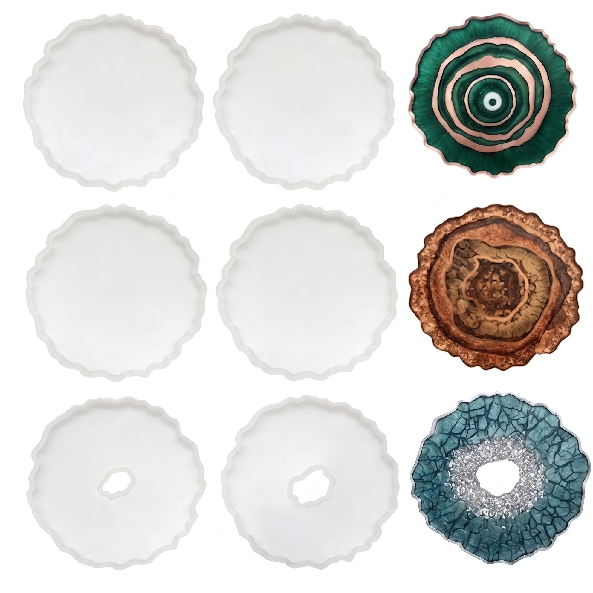 6pcs Irregular Agate Geode Coa - đánh giá và giá Resin Art Geode