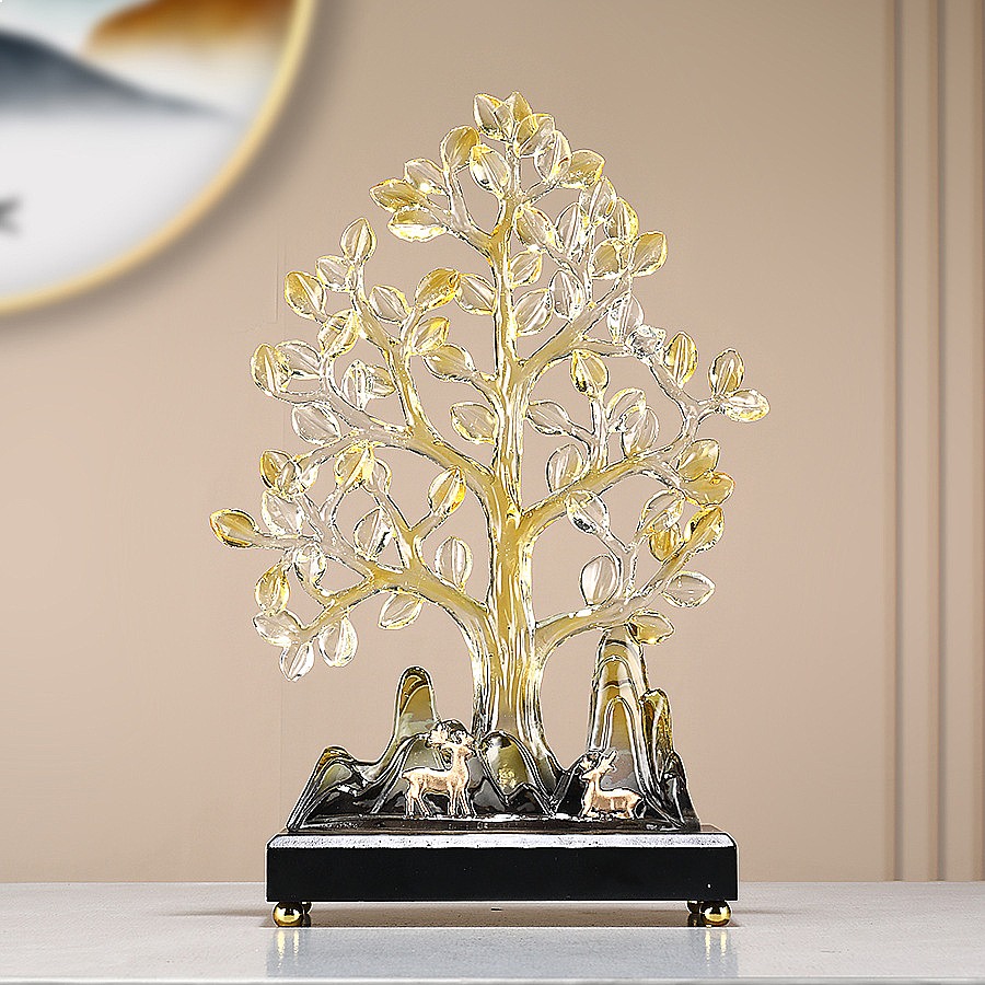 Fa Cai Ginkgo Tree Resin Sculp - đánh giá và giá Resin Art Tree