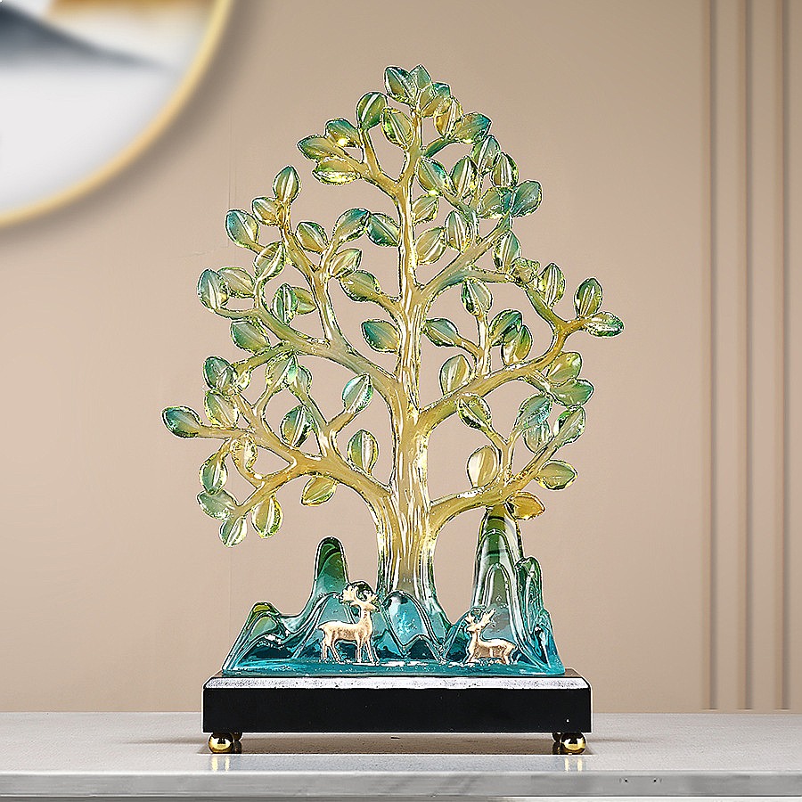 Fa Cai Ginkgo Tree Resin Sculp - đánh giá và giá Resin Art Tree